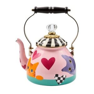 In search of Mackenzie Childs Cat love 2 Quart Tea Kettle